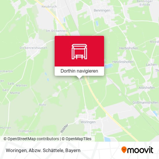 Woringen, Abzw. Schättele Karte