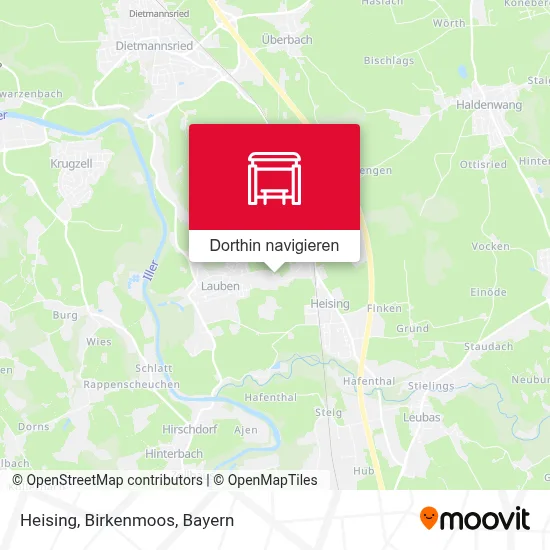 Heising, Birkenmoos Karte