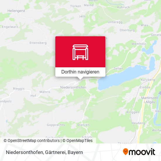 Niedersonthofen, Gärtnerei Karte