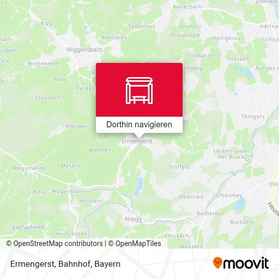 Ermengerst, Bahnhof Karte