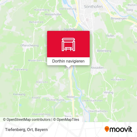 Tiefenberg, Ort Karte