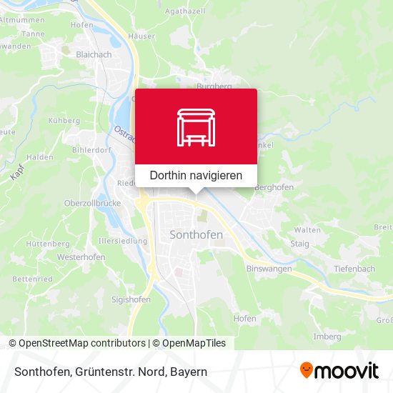 Sonthofen, Grüntenstr. Nord Karte