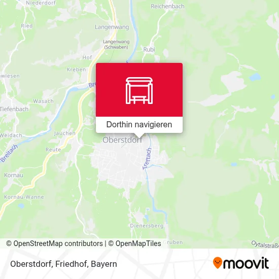 Oberstdorf, Friedhof Karte