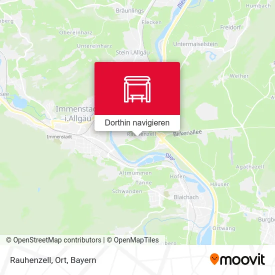 Rauhenzell, Ort Karte