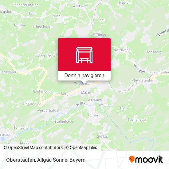 Oberstaufen, Allgäu Sonne Karte