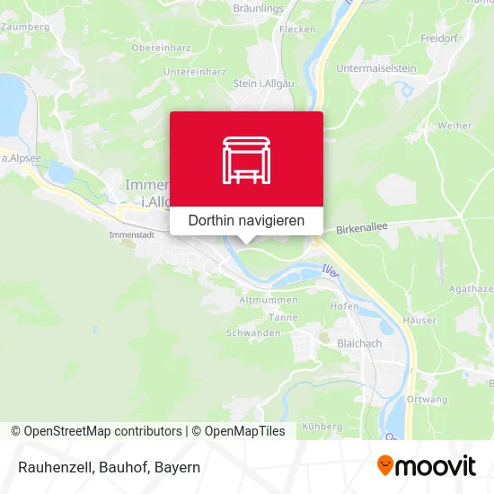 Rauhenzell, Bauhof Karte