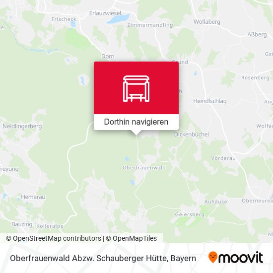 Oberfrauenwald Abzw. Schauberger Hütte Karte