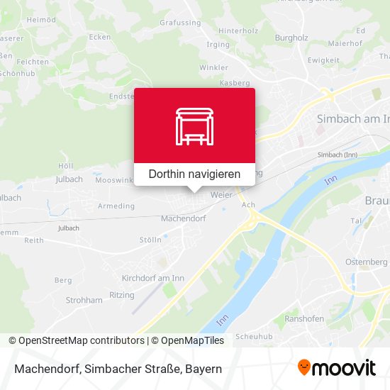 Machendorf, Simbacher Straße Karte