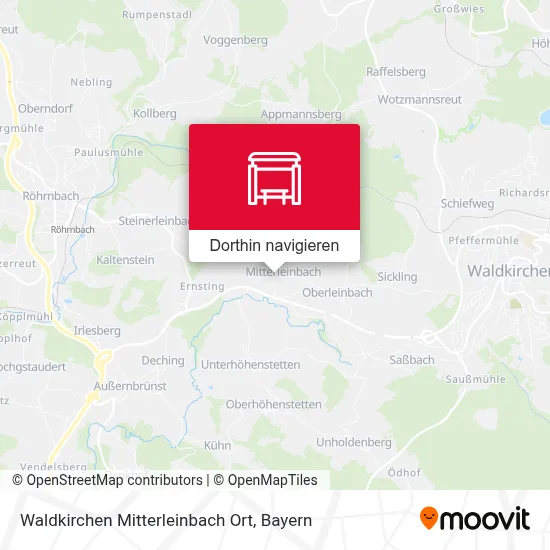 Waldkirchen Mitterleinbach Ort Karte