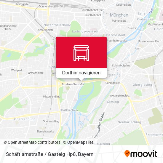 Schäftlarnstraße / Gasteig Hp8 Karte