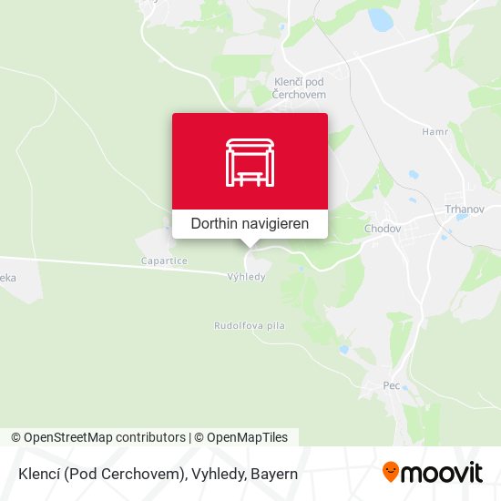 Klencí (Pod Cerchovem), Vyhledy Karte