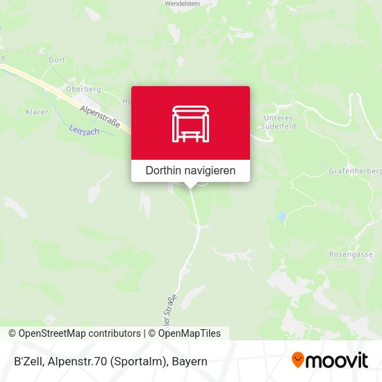 B'Zell, Alpenstr.70 (Sportalm) Karte