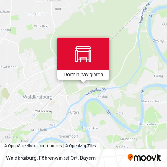 Waldkraiburg, Föhrenwinkel Ort Karte