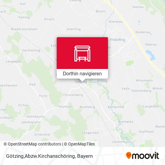 Götzing,Abzw.Kirchanschöring Karte