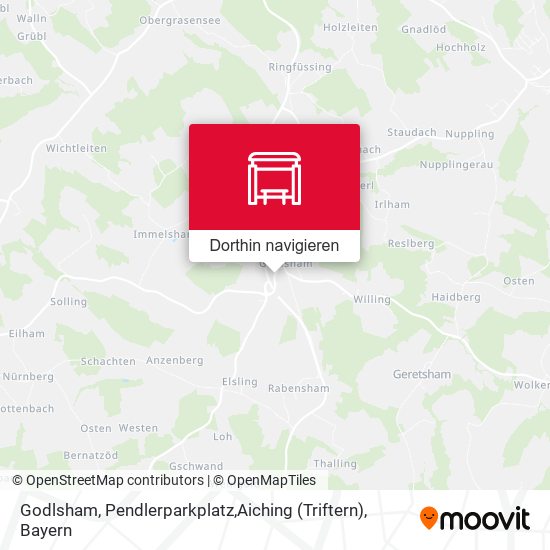 Godlsham, Pendlerparkplatz,Aiching (Triftern) Karte