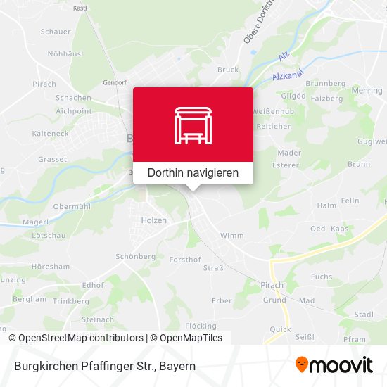 Burgkirchen Pfaffinger Str. Karte