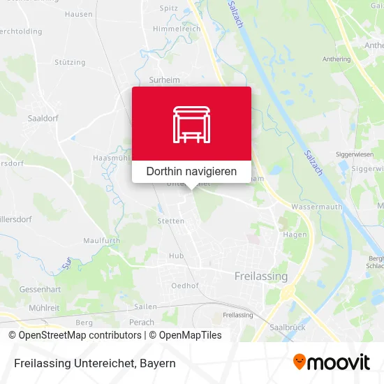 Freilassing Untereichet Karte