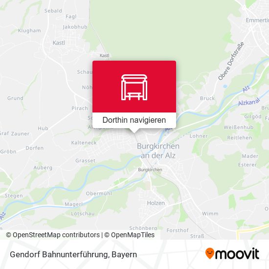 Gendorf Bahnunterführung Karte