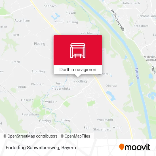 Fridolfing Schwalbenweg Karte
