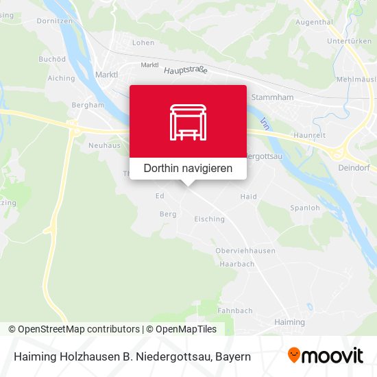 Haiming Holzhausen B. Niedergottsau Karte