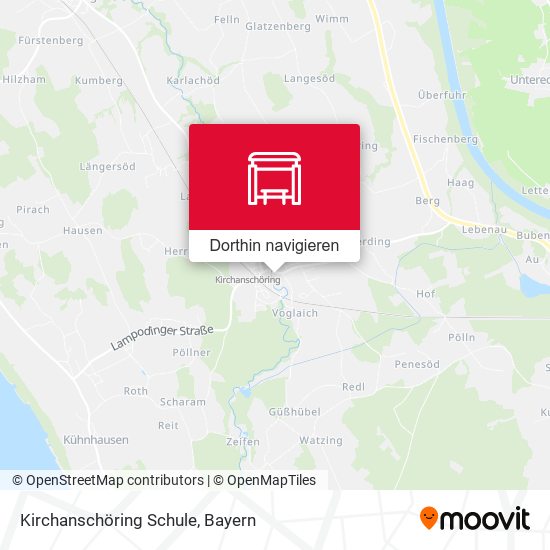 Kirchanschöring Schule Karte