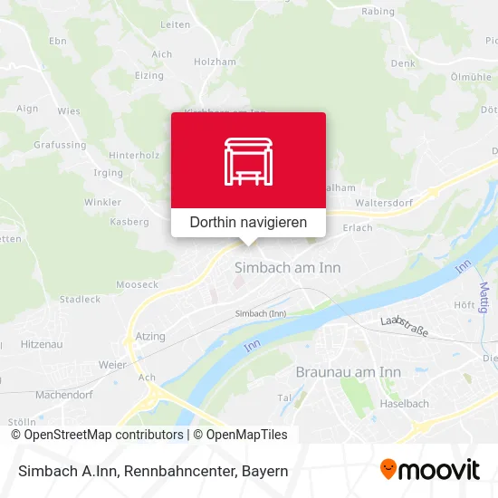 Simbach A.Inn, Rennbahncenter Karte