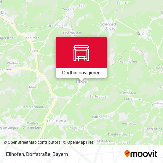 Ellhofen, Dorfstraße Karte