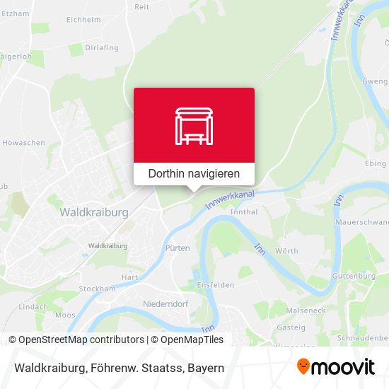 Waldkraiburg, Föhrenw. Staatss Karte