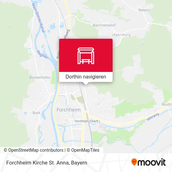 Forchheim Kirche St. Anna Karte