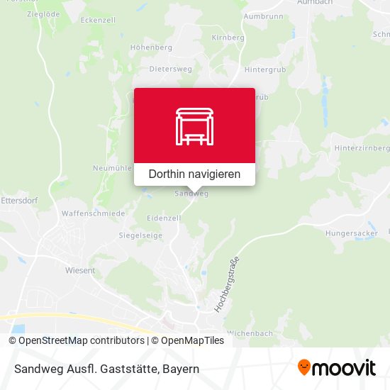 Sandweg Ausfl. Gaststätte Karte