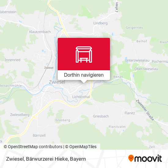 Zwiesel, Bärwurzerei Hieke Karte