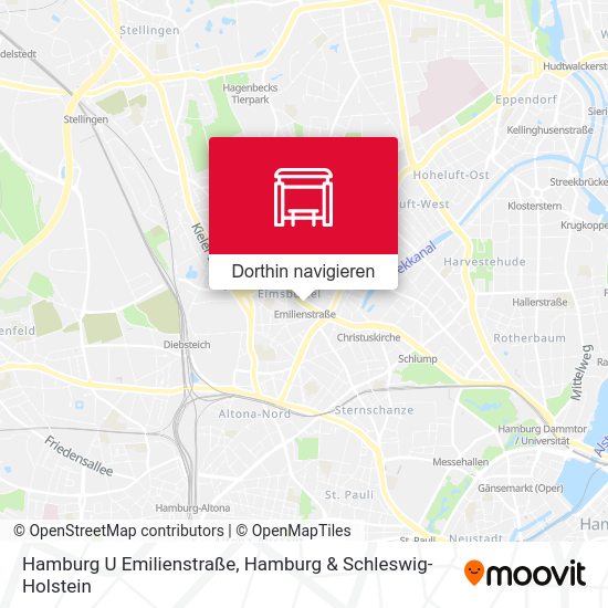 Hamburg U Emilienstraße Karte