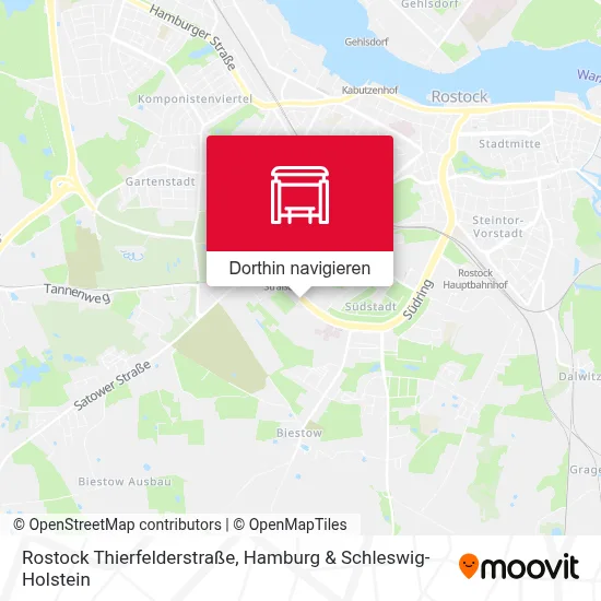 Rostock Thierfelderstraße Karte