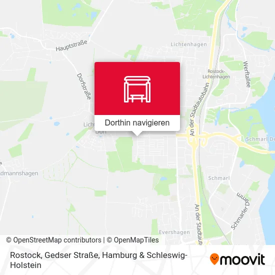 Rostock, Gedser Straße Karte