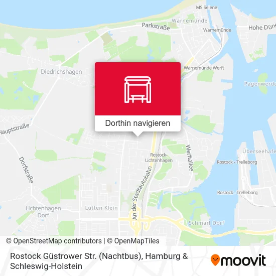 Rostock Güstrower Str. (Nachtbus) Karte