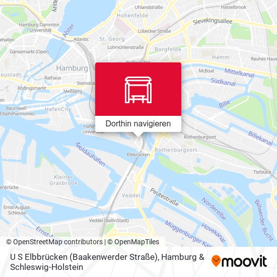U S Elbbrücken (Baakenwerder Straße) Karte