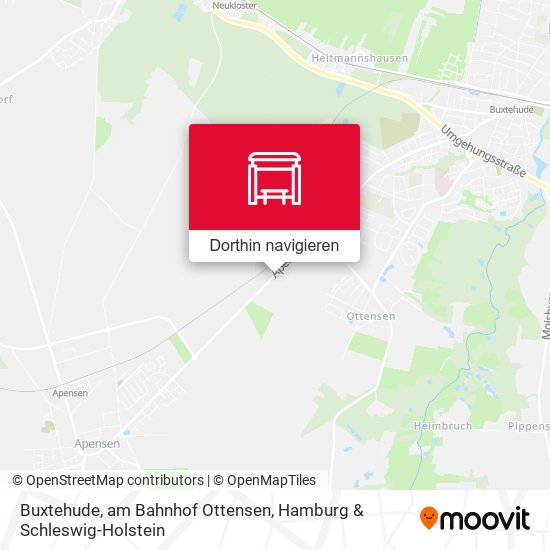 Buxtehude, am Bahnhof Ottensen Karte