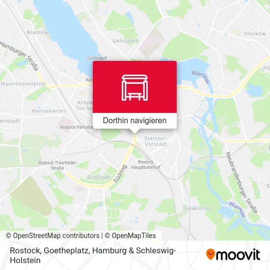 Rostock, Goetheplatz Karte