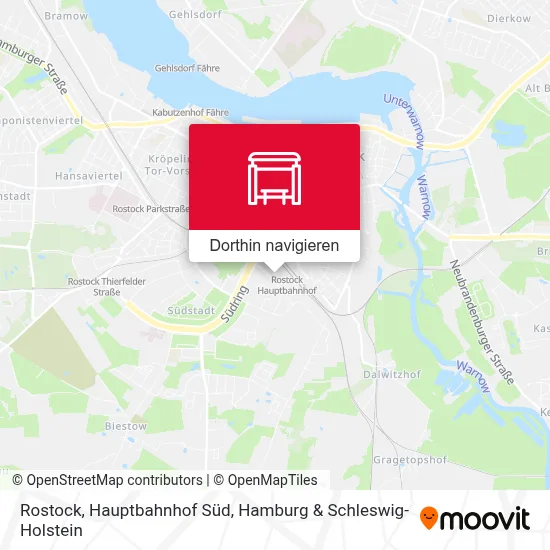 Rostock, Hauptbahnhof Süd Karte