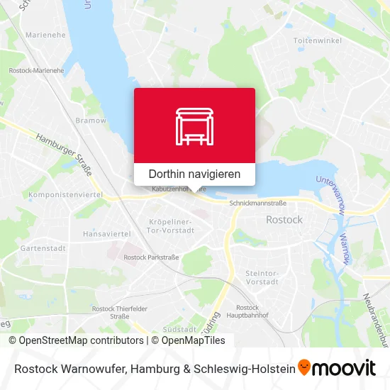 Rostock Warnowufer Karte