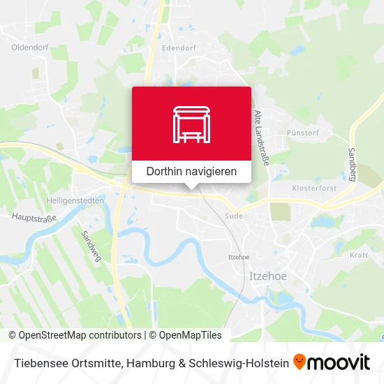 Tiebensee Ortsmitte Karte