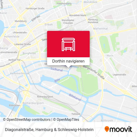 Diagonalstraße Karte