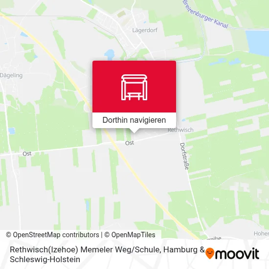 Rethwisch(Izehoe) Memeler Weg / Schule Karte