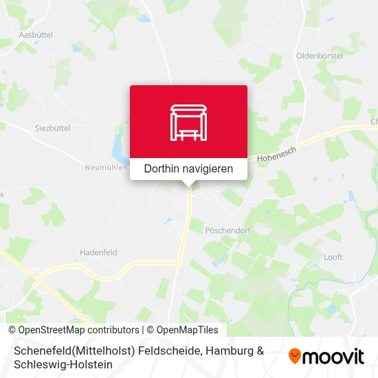 Schenefeld(Mittelholst) Feldscheide Karte