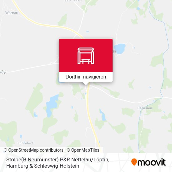 Stolpe(B Neumünster) P&R Nettelau / Löptin Karte