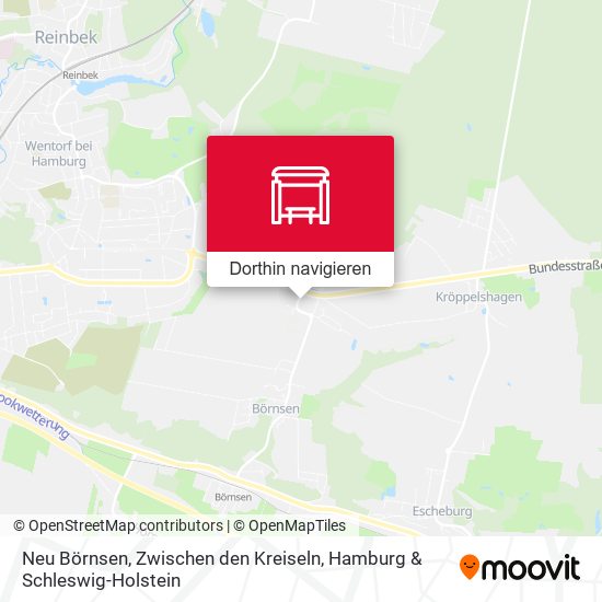 Neu Börnsen, Zwischen den Kreiseln Karte