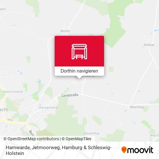 Hamwarde, Jetmoorweg Karte