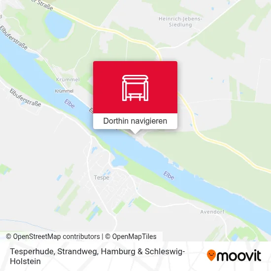 Tesperhude, Strandweg Karte