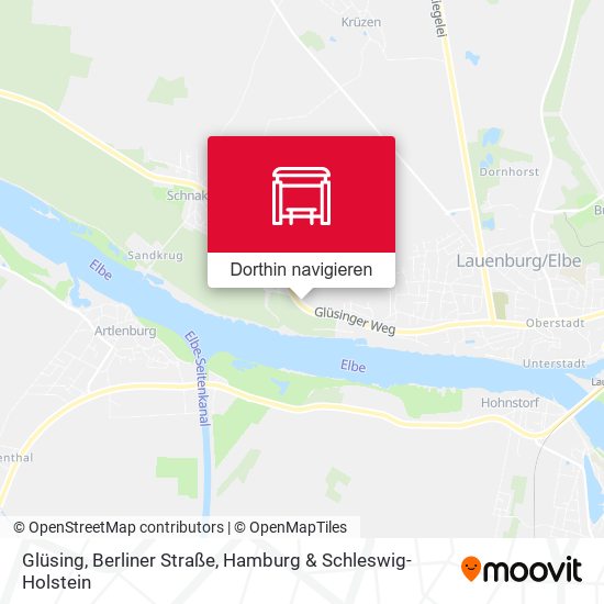 Glüsing, Berliner Straße Karte