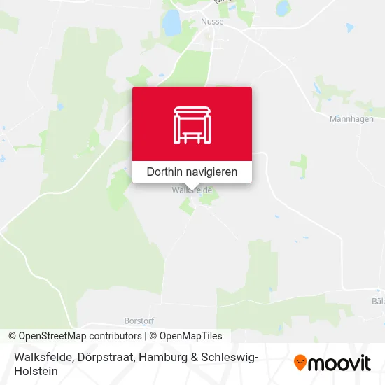 Walksfelde, Dörpstraat Karte